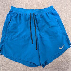 Nike Stride Drifit 5" Running Shorts Blue Med Tall, M-T: LINER REMOVED